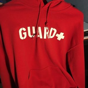 Size Medium Red Lifeguard Hoodie